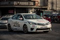 Car performance on the track with motion blur Royalty Free Stock Photo