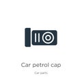 Car petrol cap icon vector. Trendy flat car petrol cap icon from car parts collection isolated on white background. Vector Royalty Free Stock Photo