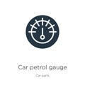 Car petrol gauge icon vector. Trendy flat car petrol gauge icon from car parts collection isolated on white background. Vector Royalty Free Stock Photo