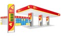 Car petrol station vector illustration Royalty Free Stock Photo