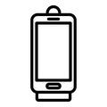 Car phone holder icon, outline style Royalty Free Stock Photo