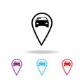 Car Pin Logo icon. Elements of car repair multi colored icons. Premium quality graphic design icon. Simple icon for websites, web Royalty Free Stock Photo