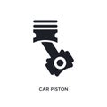 car piston isolated icon. simple element illustration from car parts concept icons. car piston editable logo sign symbol design on Royalty Free Stock Photo