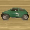 Car pixelated image generated texture