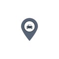 Car pointer icon on white background. Vector illustration