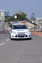 Car of police. Traffic police. Tyumen, Russia.