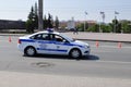 Car of police. Traffic police. Tyumen, Russia.