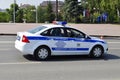 Car of police. Traffic police. Tyumen, Russia.