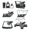 Car polishing icon set