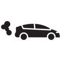 Car Pollution glyph vector icon Royalty Free Stock Photo