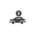 Car price vector icon Royalty Free Stock Photo