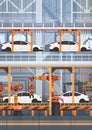 Car Production Conveyor Automatic Assembly Line Machinery Industrial Automation Industry Concept Royalty Free Stock Photo