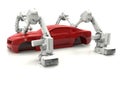Car production line concept Royalty Free Stock Photo