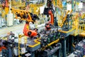 Car production line of the robot Royalty Free Stock Photo