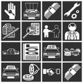 Car purchase icons Royalty Free Stock Photo