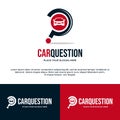 Car question vector logo template Royalty Free Stock Photo