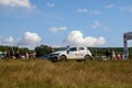 Car racing at the annual rallying event in Iasi at green Dobrovat forest road