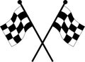 car racing flags Royalty Free Stock Photo
