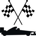 Car racing flags Royalty Free Stock Photo