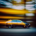 Car racing at high speed, blurred background - AI generated image Royalty Free Stock Photo