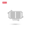 Car radiator icon vector isolated 4