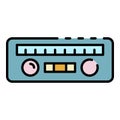 Car radio icon color outline vector Royalty Free Stock Photo