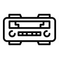 Car radio icon, outline style