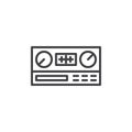 Car radio line icon