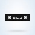 Car radio. Single flat icon on white background. Vector illustration Royalty Free Stock Photo