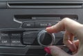 Car radio stereo panel and modern dashboard electric equipment