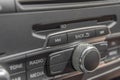 Car radio stereo panel and modern dashboard electric equipment