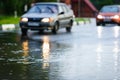 Car rain blur Royalty Free Stock Photo