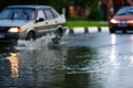 Car rain blur Royalty Free Stock Photo