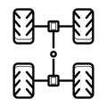 Car rear axle icon