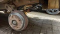 Car rear drum brake maintenance