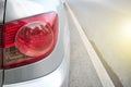 Car rear lamp with sun light Royalty Free Stock Photo