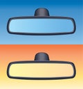 Car rear view mirrors, vector