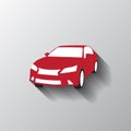 Car red icon logo symbol - vector illustrati