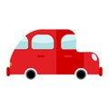 Car red isolated. Transport on white background. Auto in cartoon Royalty Free Stock Photo