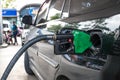 Car refuel at eco-friendly gas station