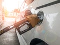 Car refueling in Gas station Royalty Free Stock Photo