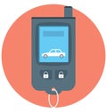 Car Remote Color Isolated Vector Icon that easily can be modified and edit.