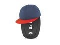 Car remote key with baseball cap Royalty Free Stock Photo