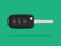 Car remote key isolated on white background. Electronic car key and alarm system. Auto lock security key. Vector Royalty Free Stock Photo