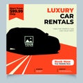 Rent Car Social Media Post Banner Set of Flyer, Brochure design templates