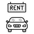 Car rent icon Royalty Free Stock Photo