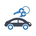 Car rent icon vector graphics Royalty Free Stock Photo