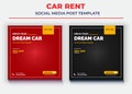 Car Rent Social Media post Template Royalty Free Stock Photo