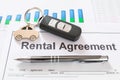 Car rental agreement contract Royalty Free Stock Photo