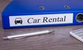 Car Rental Binder in the Office